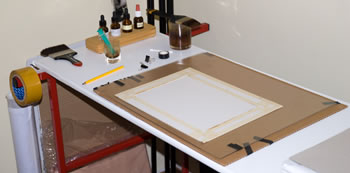 platinum-palladium printing-dry workspace